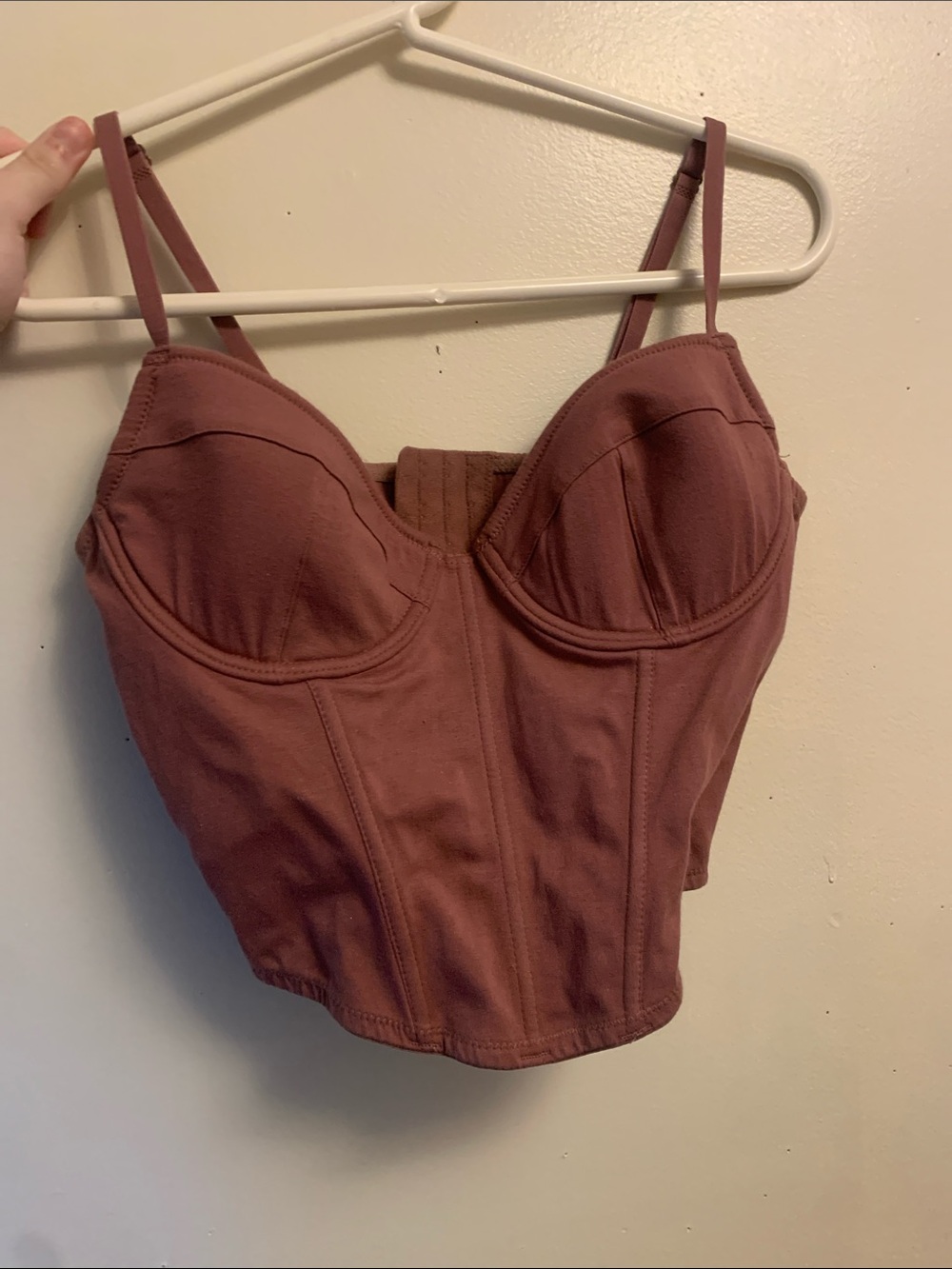 Ardene Mauve Rose Bustier Crop Top